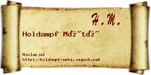 Holdampf Máté névjegykártya