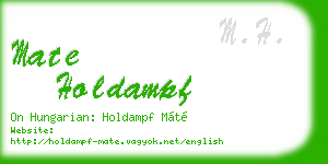 mate holdampf business card